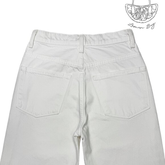 J Brand / High Rise Wide Cropped Jeans / Size 24 / White - Picture 6 of 7